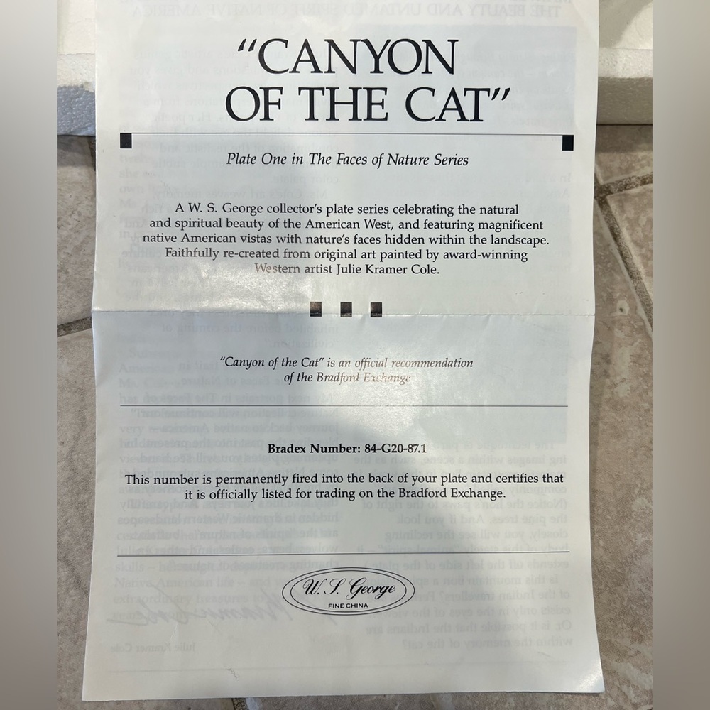 First Issue in THE FACES OF NATURE Collection "CANYON OF THE CAT - Picture 4 of 6
